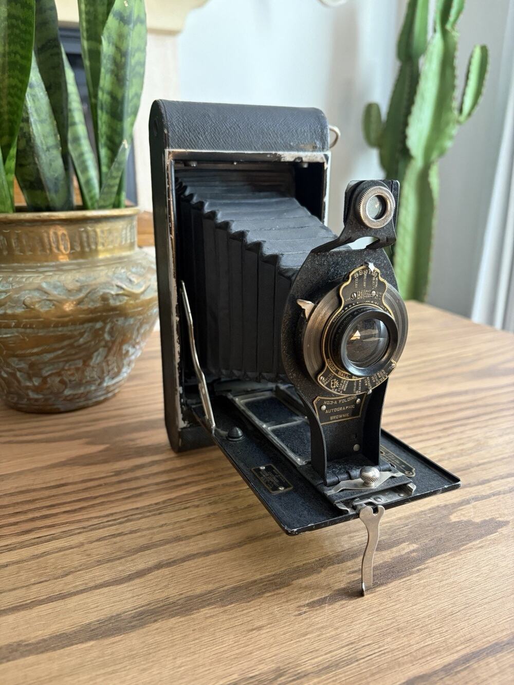 Antique Kodak No. 3 Model A Folding Autographic Brownie Film Camera